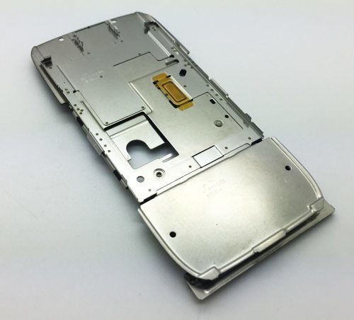 Nokia E66 Original Slide Module Hinge Cover Grey Steel 9500696