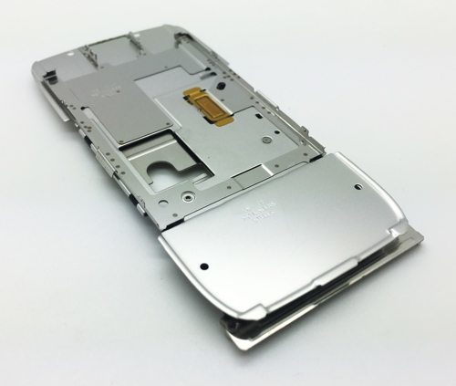 Nokia E66 Original Slide Module Hinge Cover Weiß Metal 9500742