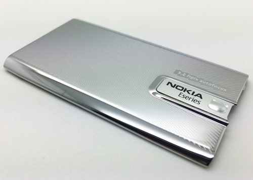 Nokia E66 Original Akkudeckel Battery Cover Silber Metal 0252369