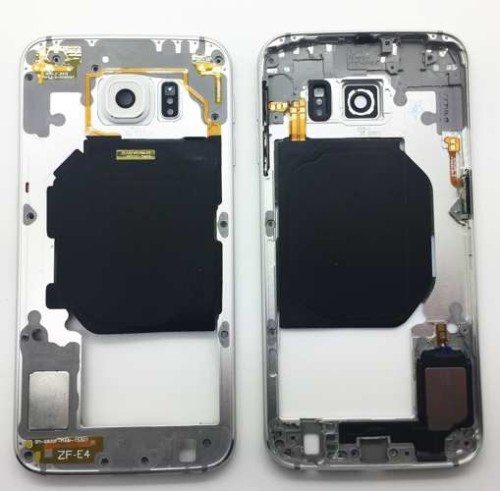 Samsung S6 G920F Mittel Rahmen Mittelrahmen Gehäuse Housing Bezel Weiß