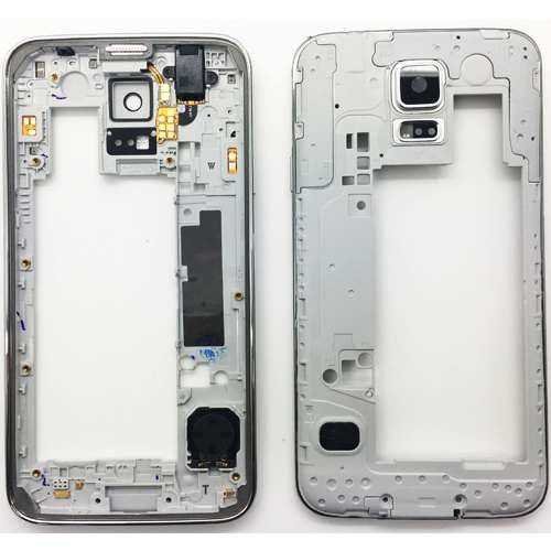 Samsung S5 G900F Mittelrahmen Gehäuse Bezel Silver Samsung S5 G900F Mittelrahmen Gehäuse Bezel Silver