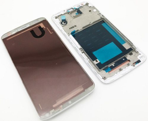 LG G2 D802 Display Rahmen Frame Bezel Weiß inkl. Klebefolie