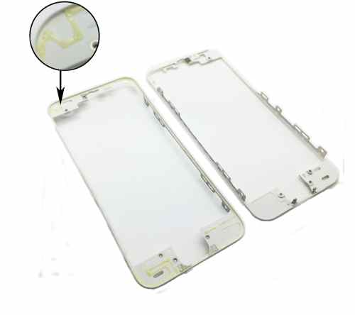 iPhone 5 Display Rahmen Frame Bezel Weiß inkl. Hot-Melt Kleber
