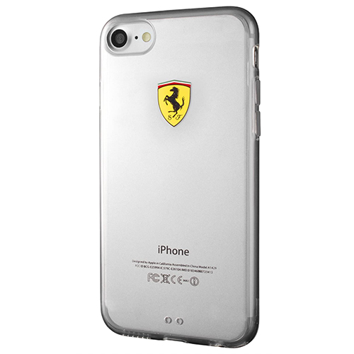 Ferrari für Apple iPhone 7 TPU Schutzhülle Racing Shield Transparent Die Ferrari Hülle wurde so konzipiert, dass Sie die Tasten und Anschlüsse Ihres Smartphones auch weiterhin bequem nutzen können.