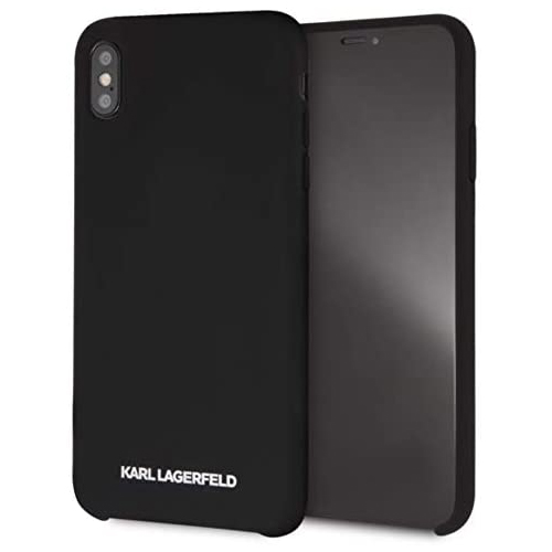 Karl Lagerfeld KLHCPXSLBKS Silver Logo Silicone Case Black for iPhone X/XS Karl Lagerfeld KLHCPXSLBKS Silver Logo Silicone Case Black for iPhone X/XS