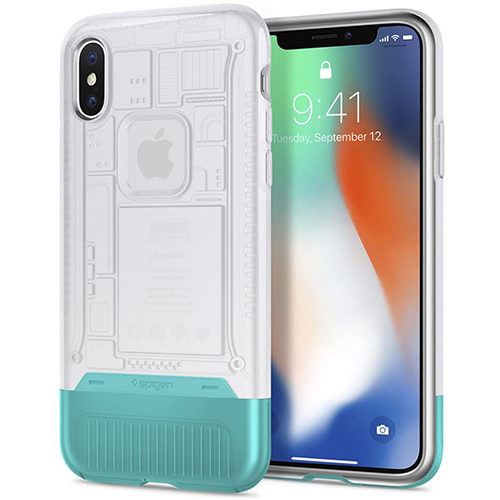 Spigen Classic C1 Cover for iPhone X/XS Weiß