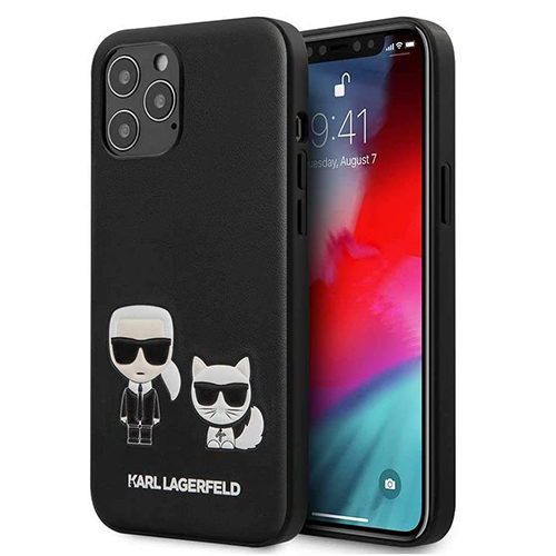 Karl Lagerfeld PU Karl &Choupette Cover for iPhone 12/12 Pro Schwarz