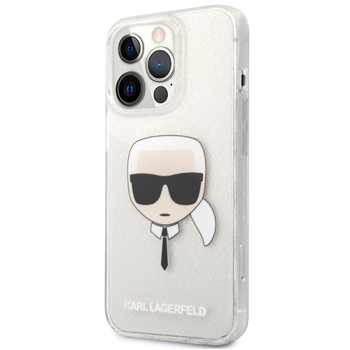 Karl Lagerfeld TPU Full Glitter Karl Head Case for iPhone 13 Pro Silver Karl Lagerfeld TPU Full Glitter Karl Head Case for iPhone 13 Pro Silver