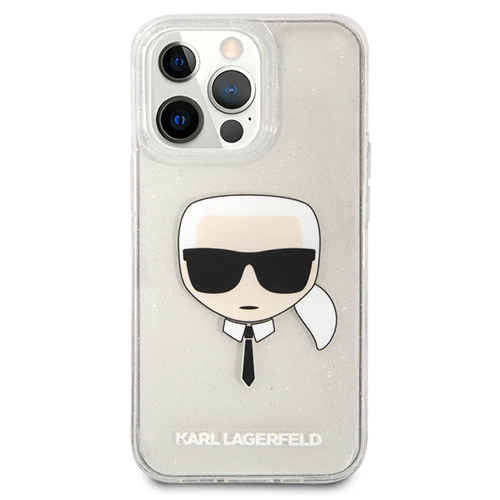 Karl Lagerfeld TPU Full Glitter Karl Head Case for iPhone 13 Pro Silver Karl Lagerfeld TPU Full Glitter Karl Head Case for iPhone 13 Pro Silver