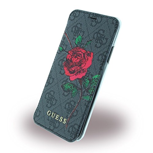 Guess-GUFLBKPX4GROG-Flower-Desire-4G-PU-Leather-Booktype-Case-with-Roses-for-iPhone-X-Grau-B079NPZ2GS