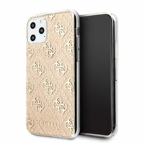 Guess Hülle für Apple iPhone 11 Pro Glitter Kollektion Case Schutz Gold