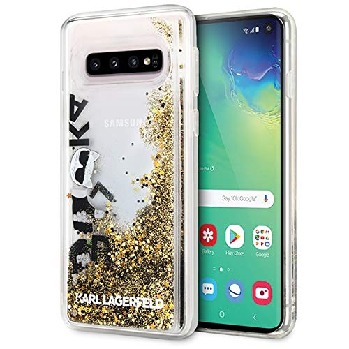 Karl-Lagerfeld-Glitter-Floatting-Hlle-Samsung-Galaxy-S10e-Transparent-Sie-erhalten-1-Stck-Neuware-B07S75CPND