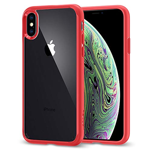 Spigen-Ultra-Hybrid-Kompatibel-mit-iPhone-X-Hlle-Einteilige-Transparent-Durchsichtige-Rckschale-Silikon-Bumper-Schu-B074CMR1YB